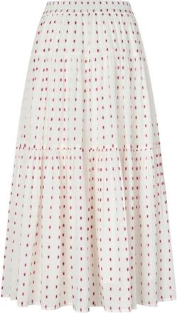Lollys Laundry Sunset LL Maxi Rok - Dames - Midirokken - Beige - XS - Katoen - Rokken
