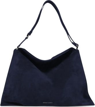 Orciani Borsa a spalla Trinity Peach grande - Blu