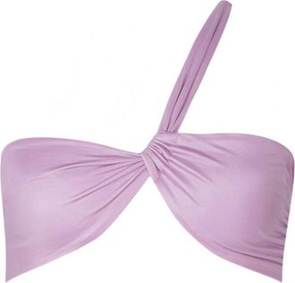 SOAH Womens Heather Crossed Strapless Top In Lilac