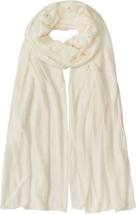 Lauren Ralph Lauren Pointelle Logo Wrap in Cream at Nordstrom