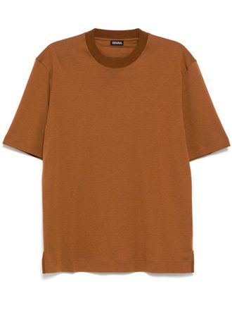 Ermenegildo Zegna T-shirt met ronde hals - Bruin
