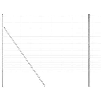 Berkfield Home Field Fence 1.6x25 m Galvanised Steel in Silver