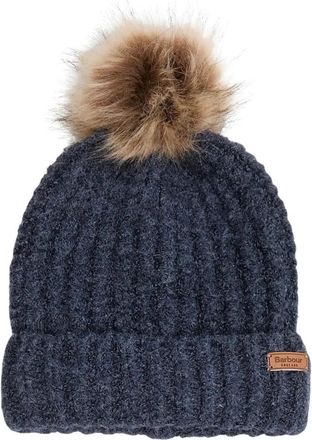 Barbour Saltburn Muts & Tartan Sjaal Set - Dames - Hoeden - Blauw - ONE Size - Polyester - Accessoires