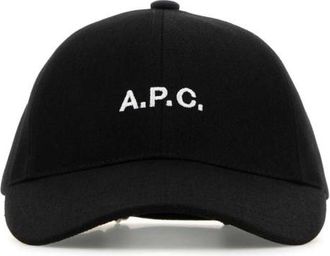 A.P.C. Black stretch cotton Charlie baseball cap