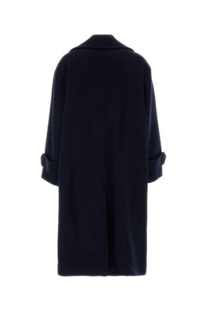 Chlo&eacute; Double-Breasted Wool Coat - Navy