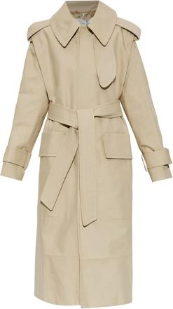 Victoria Beckham Philippa Trenchcoat - Dames - Trenchcoats - Beige - S - Katoen - Jassen