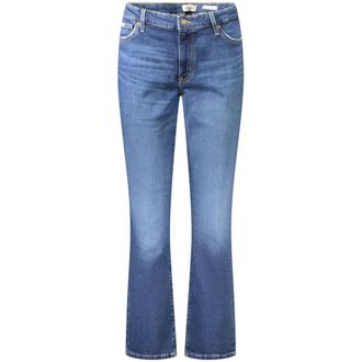Guess Jeans, Dames, Blauw, W28 L30, Katoen, Mid Rise Straight Jeans