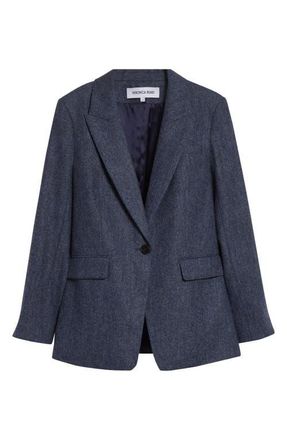 Veronica Beard Vega Wool Dickey Jacket in Blue Melange at Nordstrom, Size 16