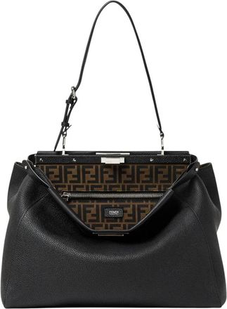 Fendi My Peekaboo Large - Dames - Schoudertassen - Zwart - ONE Size - Leer - Tassen