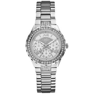 Guess Womens W0111L1 Ladies Watch - Silver Stainless Steel - One Size