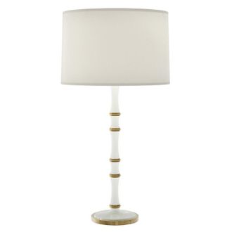 Ballard Designs Iris Table Lamp - White/Brass - Ballard Designs