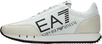 Emporio Armani Sneaker in tessuto con inserti in camoscio - - Shoes - Uomo - Bianco - 42 EU