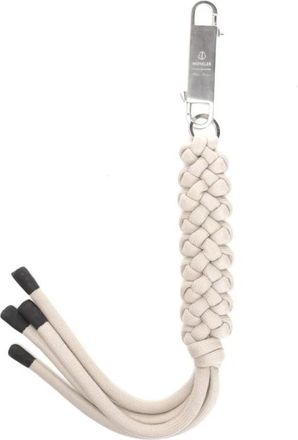 Moncler Gevlochten Sleutelhanger van Touw - unisex - Sleutelhangers & Tashangers - Wit - ONE Size - Katoen - Accessoires
