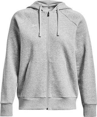 Under Armour Rival Fleece Full Zip Hoodie - Dames - Vesten met rits - Grijs - L - Leer - Hoodies & sweatvesten