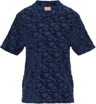 Kenzo Katoenen Poloshirt - Heren - Polos - Blauw - L - Katoen - Tops