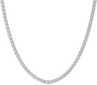 Grown Brilliance 10 Cttw Lab Grown Diamond Tennis Necklace in 14K White Gold, 16+2 Inches Extender, G Color, VS Clarity