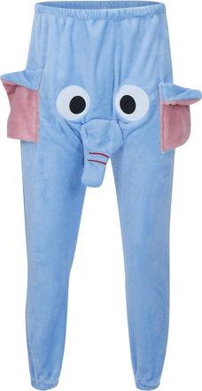 Generic Mens Prank Novelty Humorous Pyjama Bottoms Funny Elephant Trousers with Will Ring Long Nose and Big Ears Elasticated Waist Fleece Pants Cute Cartoon E