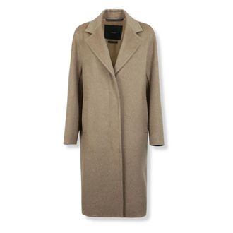Max Mara Dames, Mantels, Bruin, Maat: S Leer