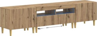 vidaXL Cabinet De Tv Led De 5 Piezas Roble Artisan Vidaxl