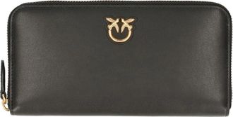 Pinko Zwarte portemonnee en kaarthouder - Kleine lederwaren - Dames - Portefeuilles - Zwart - ONE Size - Accessoires