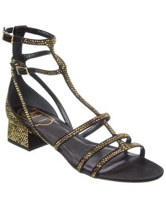 Roger Vivier Strass Satin Sandal