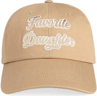 Favorite Daughter The Script Logo Baseball Cap in Warm Sand at Nordstrom