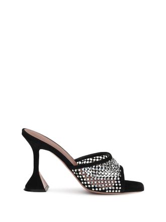 Amina Muaddi Lupita Crystal Sandals