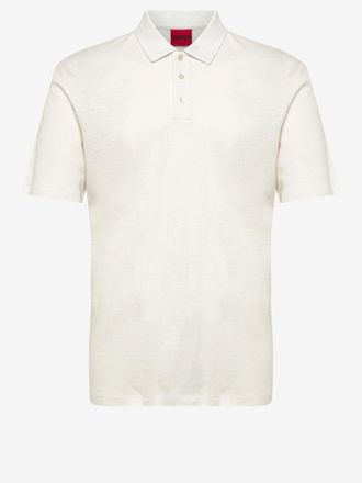 HUGO BOSS Poloshirt aus Leinenmischung