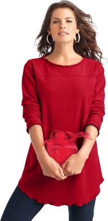 Roaman's Fleece Fleece Tunic in Classic Red at Nordstrom, Size 32