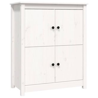 Berkfield Home Sideboard White 83x41.5x100 cm Solid Wood Pine