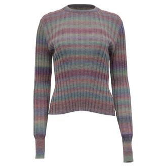 Re/Done Re/Done Poor Boy Rib Sweater in Multicolor Wool