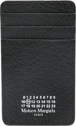 Maison Margiela Four Stitches Cardholder - Heren - Portefeuilles - Zwart - ONE Size - Leer - Accessoires