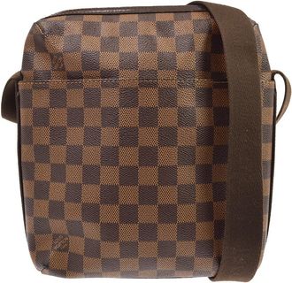 Louis Vuitton Trotteur Beaubourg Damier Brown Canvas Handbag (Pre-Owned)