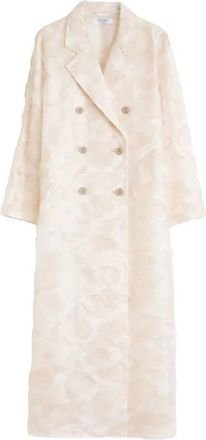 Max Mara Coat Max Mara - Dames - Mantel - Beige - 2XS - Leer - Jassen