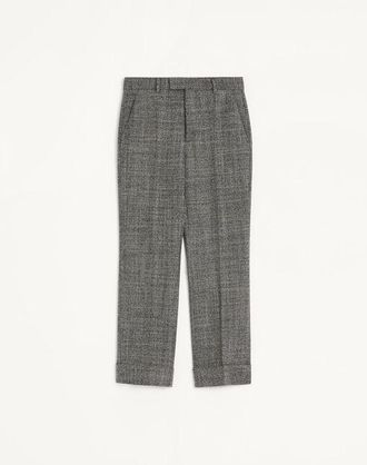 Valentino Valentino Moulin&eacute; Wool Trousers with Turn-ups