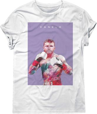 Generic Saul Canelo Alvarez T-Shirt Boxing Boxer Champion MMA Gym (M) White
