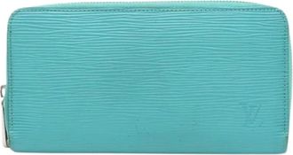 Louis Vuitton Pre-owned Wallets, female, Blue, Size: ONE SIZE Pre-owned Epi Leather Emerald Zippy Wallet