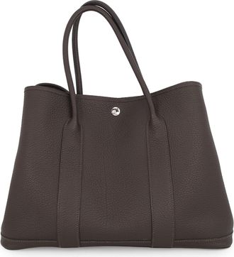 Herm&egrave;s Ebene Negonda Leather Handbag Tote Bag (Pre-Owned)