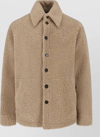 Dolce & Gabbana lamb leather single breasted coat