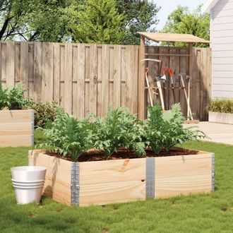 Berkfield Home Garden Planter 150x100 cm Solid Wood Pine in Brown