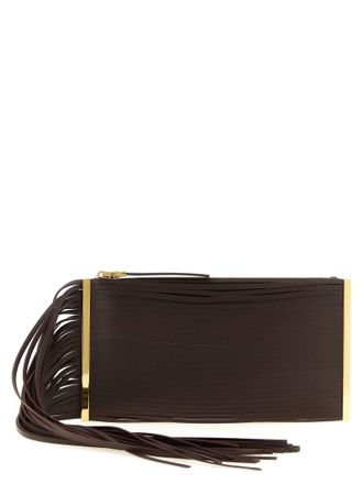 Elisabetta Franchi Leather Clutch Womens Bag