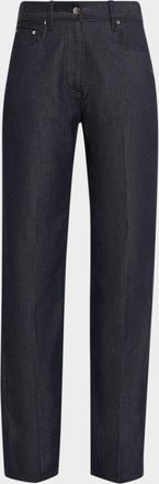 Michael Kors Mid-Rise Straight-Leg Trouser Jeans