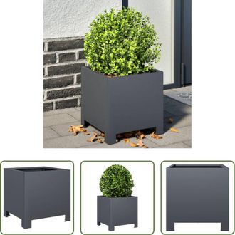 vidaXL vidaXL Fioriera da balcone - Fioriera da Giardino Antracite 30x30x30 cm in Acciaio