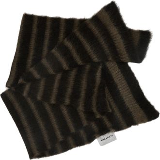 Amaranto Oversized Striped Alpaca Scarf