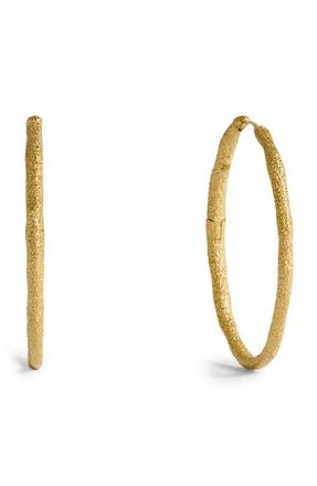 Monica Vinader Large Antica Slim Hoop Earrings in 18K Gold Vermeil at Nordstrom