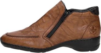 Rieker Schoenen, Dames, Bruin, 42 EU, Leer, Enkellaarsjes Plat