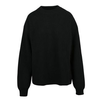 Jil Sander Truien & Vesten, Dames, Zwart, S, Wol, Ronde hals gebreid