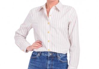 L'agence Ellery Long Sleeve Poplin Blouse In Baby Pink Sage