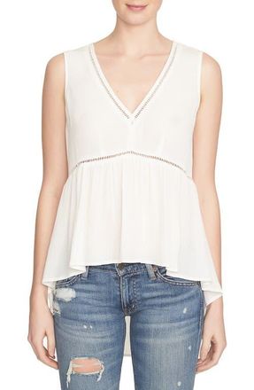 1.State High/Low Crepe Top in Cloud at Nordstrom, Size Large