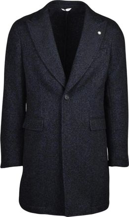 Manuel Ritz Cappotto - Heren - Mantel - Blauw - 2XL - Polyester - Jassen